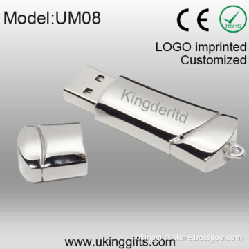 Silver Metal USB Pen Drive for Customized Logo